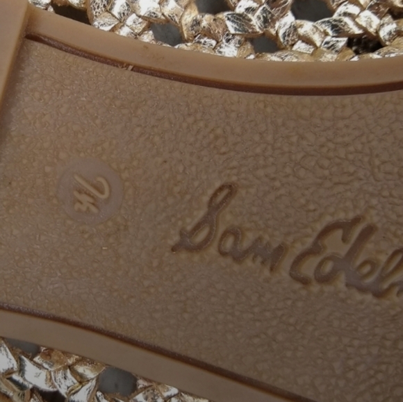 Sam Edleman Navya Metallic Holiday Party Slide Mules Sz 7.5 - Picture 6 of 7